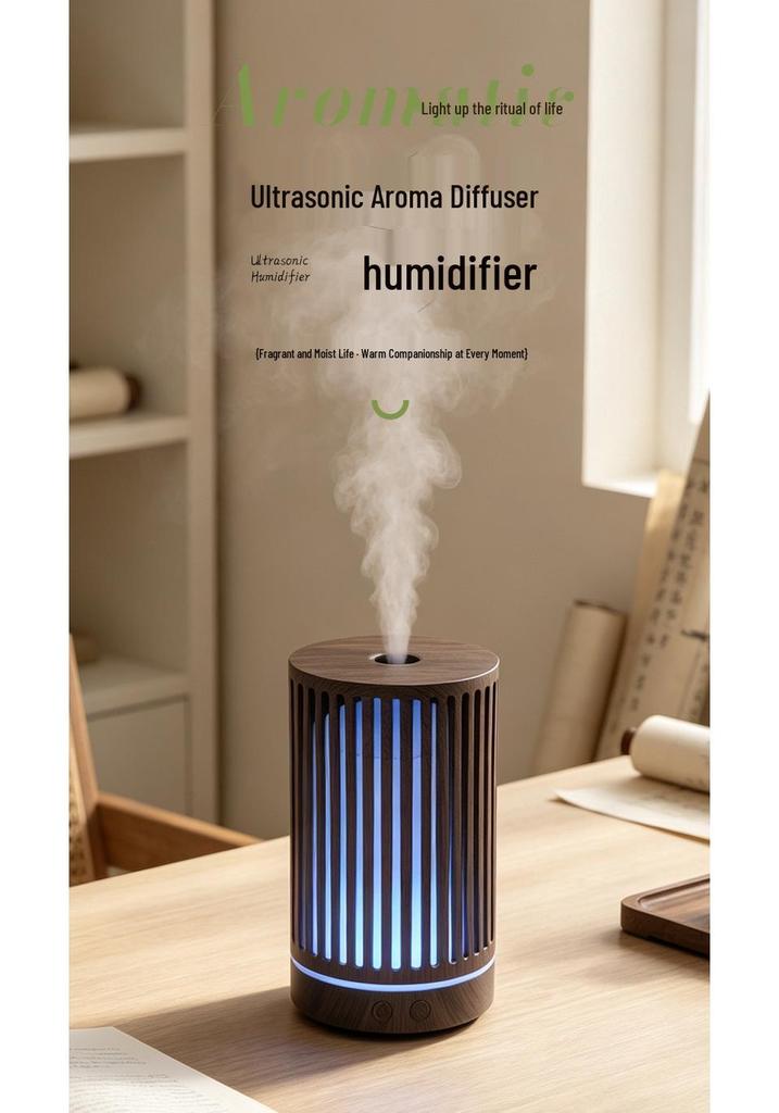 Ultrasonic Aroma Diffuser: Hollow Design, Seven-Color Night Light, Desktop Essential Oil Aromatherapy Humidifier