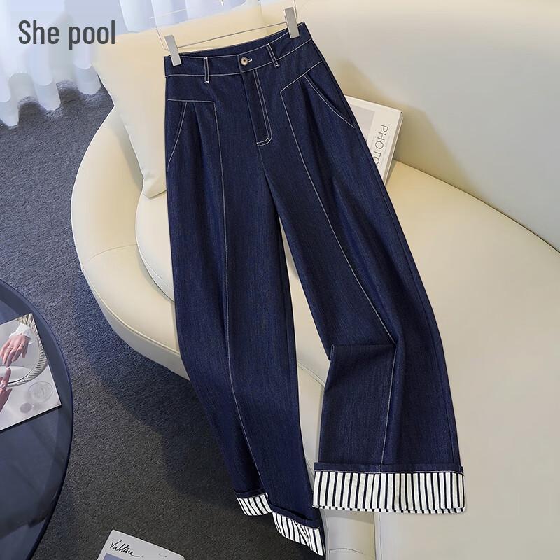 

Tachi Women s Striped Patchwork High-Waist Wide-Leg Pants XL