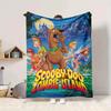 1Pc Scoobydoo Zombie Island Flannel Blanket, Soft And Comfortable, Casual Warm, Camping Travel, Christmas, Halloween Xmas Gift L1170
