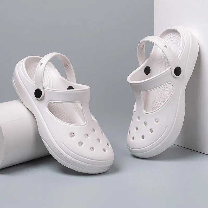 Fashion Cute Kawaii Thick Junior Green Slides Mules Outside Shoes Women's Slippers and Ladies Sandals Soft On Beach Indoor Waterproof F