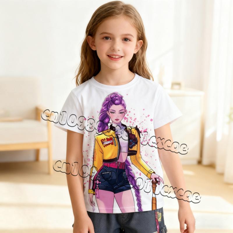 Witch Hunting Team Short Sleeved T-shirt Women's 3D Printed Loose Personalized Trendy Adult and Children's Versatile Top