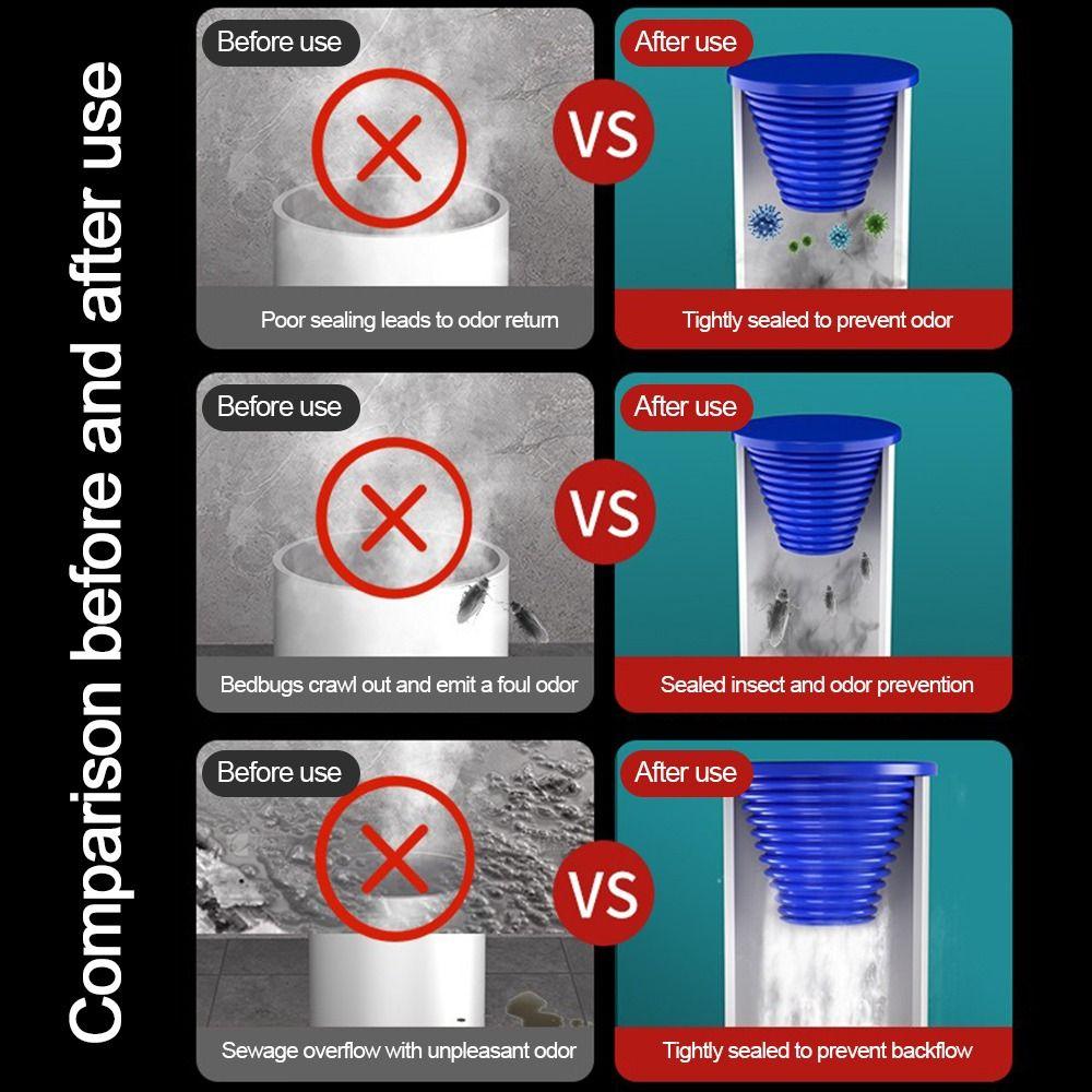 Anti Odor Water Pipe Plug Conical Shape Floor Drain Stopper Bathroom Accessories