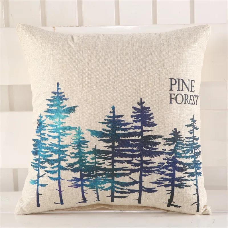 45x45см Винтажный Чехол для Подушки с Цветочным Принтом Хлопок Лен Квадратная Наволочка Домашняя Гостиная Диван Декорация 45x45cm