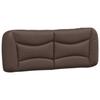 VidaXL Coussin de Tête de Lit, Oreiller de Lecture avec Fermeture à Glissière, Coussin de Lecture pour Lit Chambre, Marron 374585