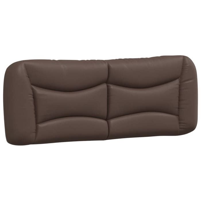 VidaXL Coussin de Tête de Lit, Oreiller de Lecture avec Fermeture à Glissière, Coussin de Lecture pour Lit Chambre, Marron 374585