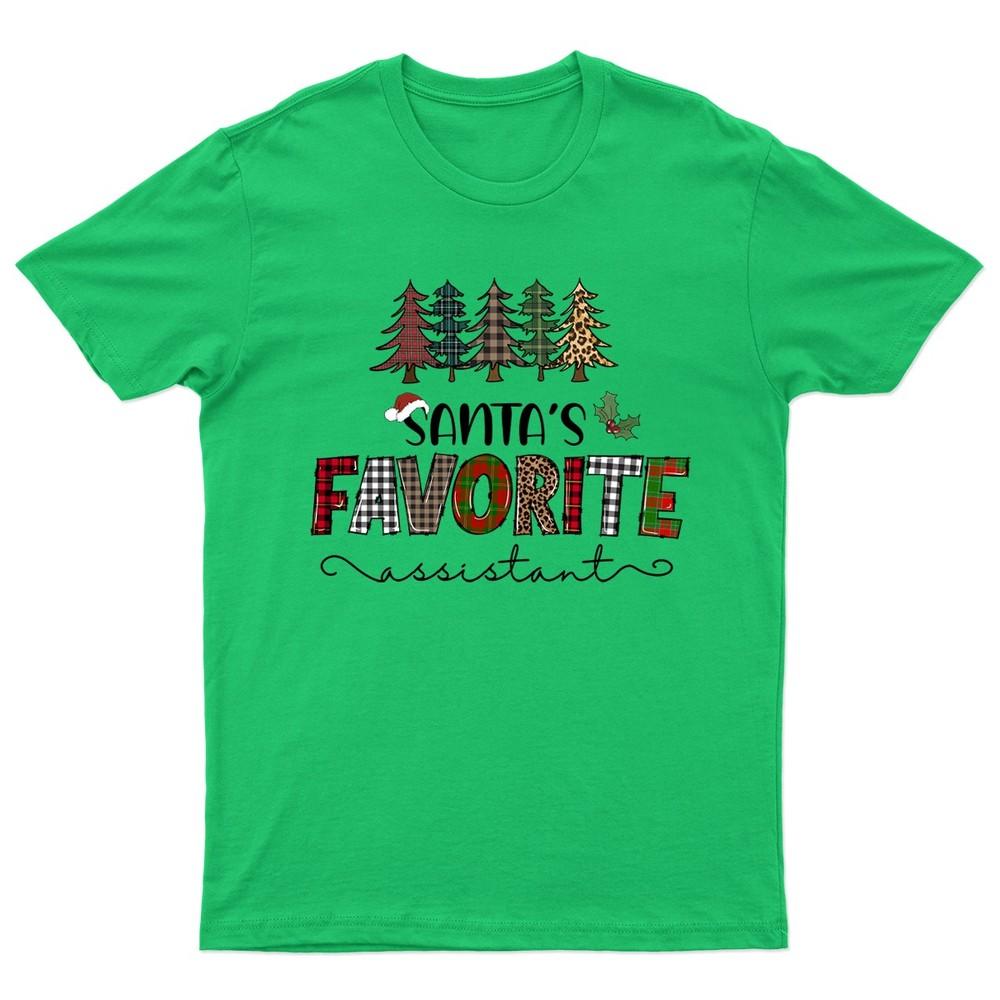Santas Favorite Assistant Christmas TShirt Unisex Gift Retro Funny Unisexs S