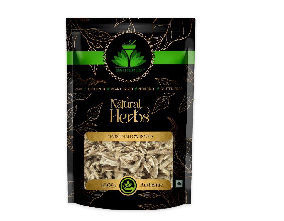 SAI HERBS Dried Marshmallow Roots Herb - Pure & Natural (100 g)