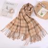Girls Imitation Cashmere Lattice Stripe Checked Grid Wraps Korean Long Shawls Women Winter Scarves