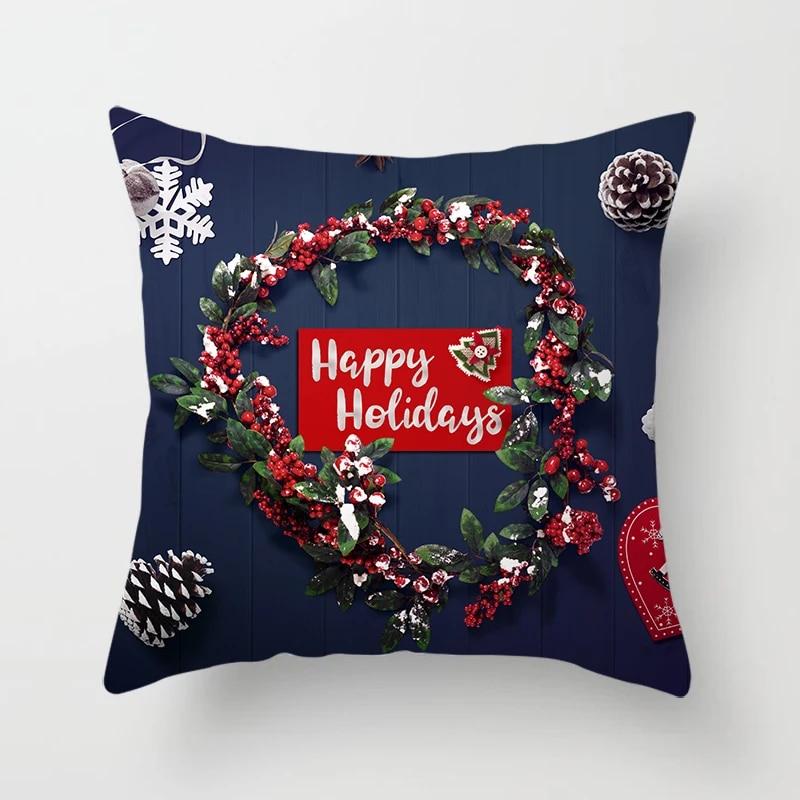 Christmas Pillow Case Christmas Tree Home Bedroom Living Room Decoration Cushion Cover Christmas Decoration Pillow Case