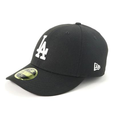New Era LA Low Profile Size LOSDOD BLK 23J Cap, Black/White, 8, LP5950, SWHI,