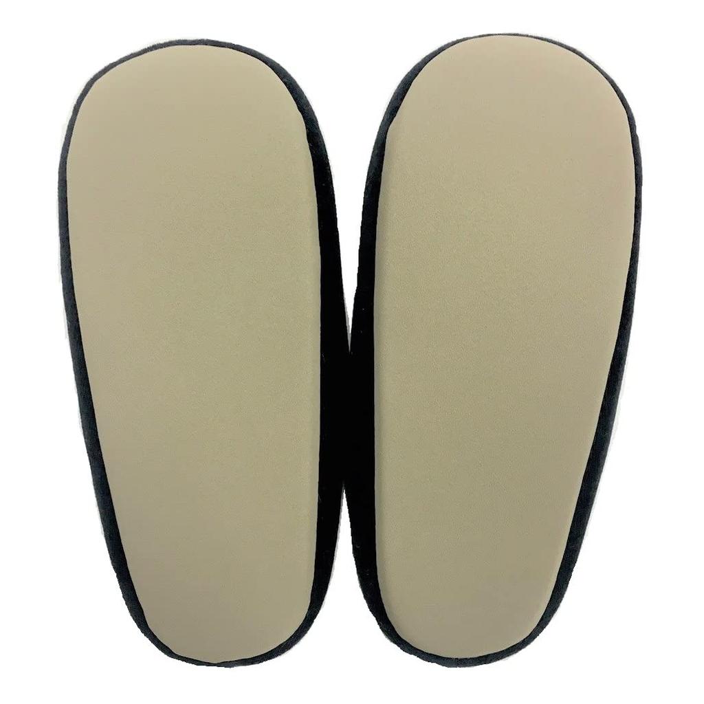 Senko Charlotte Floral Motif Memory Foam 63192 S.D.S Slippers, Approx. 24cm, Black, Sole,