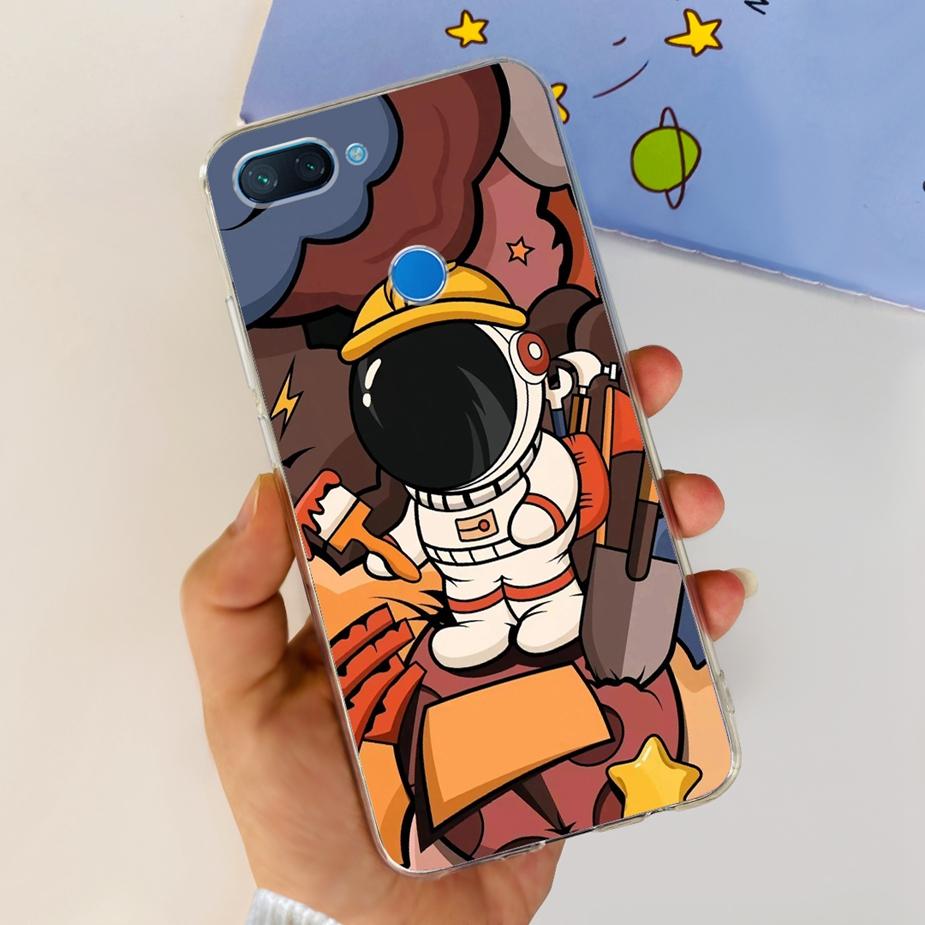 For Xiaomi Mi 8 Lite Case Cute Painted Cover Clear Silicone Phone Case For Xiaomi Mi 8 Lite 8Lite Back Cover 6.26'' Fundas Coque
