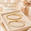 Stacking Bracelet, Gold Color Adjustable Link Chain Bracelet Set, Minimalist Women Waterproof Jewelry
