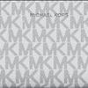 Michael Kors Herrajes chapados en gunmetal COOPER, cartera de lona recubierta y poliéster y PU, mismo estilo para hombres y mujeres, modelo de pareja, blanco brillante
