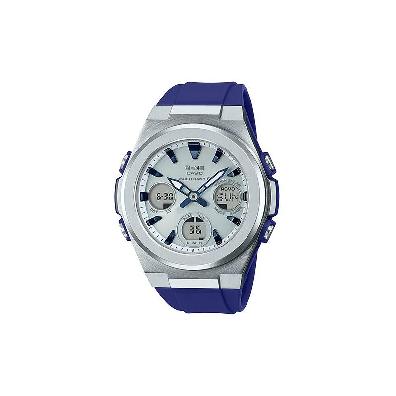 

Casio BABY-G series, fashionable, business trendy, casual and versatile, solar-powered hands, three-eye dual display, sports waterproof MSG-W600-2AJF синий