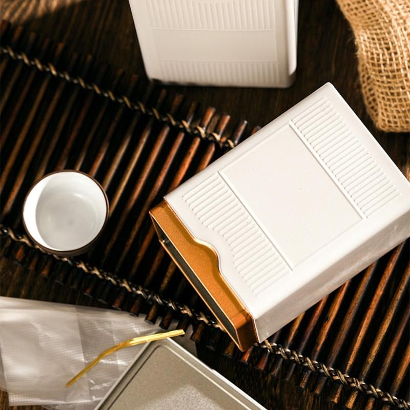 Tea Storage Container For Loose Leaf Tea Stylish Kitchen Canister For Storing Coffee Beans Or Dry Snacks