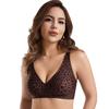 Bra Comfortable Leopard Print Underwear Women's Explosive Traceless Steel Rim Full Cup Bra Hot Sale