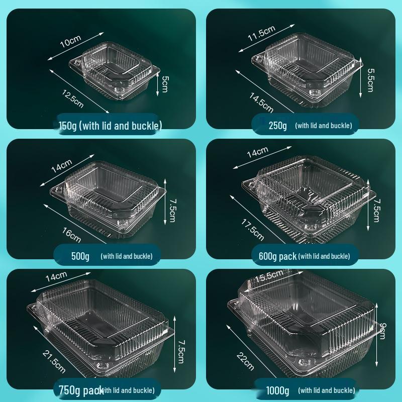 Sushi, Roast Duck, Pastry & Fruit Takeaway Box Set with Free Shipping & 100 Rubber Bands