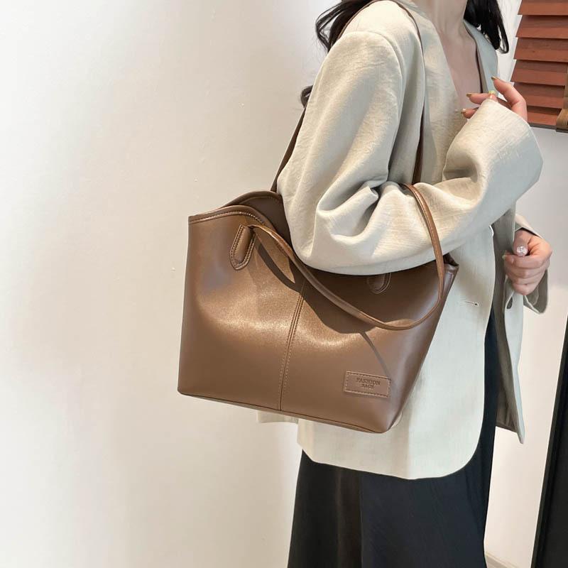 Retro Convertible Tote Bag Women's Spacious Shoulder Purse Vintage Work Commute Minimalist Casual Crossbody Handbag AVE