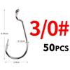 50pcslot Soft Worm Fishing Meredith Hooks High Carbon Steel Wide Super Lock Fishhooks Lure Softjerk Hooks 850 Fishing Tackle