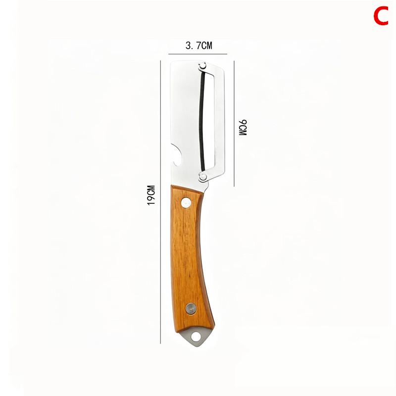 Multi-Functional Vegetable Peeler For Kitchen, Ultra-Sharp Stainless Steel Blade With Wooden Handle And Bottle Opener