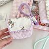 Floral Coin Purse Portable Clutch Bag Lipstick Earphone Sundries Storage Bag Wallet Pouch Mini Makeup Bag
