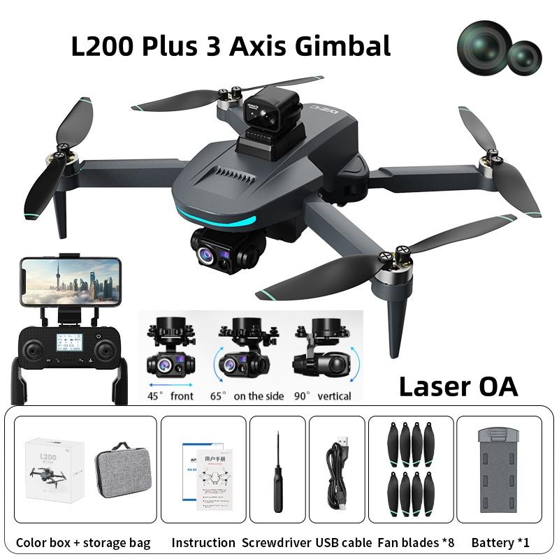 New L200 Plus GPS Drone Factory 4K Professional HD Dual Lens 3-Axis Gimbal 360° Laser Obstacle Avoidance Brushless RC Quadcopter