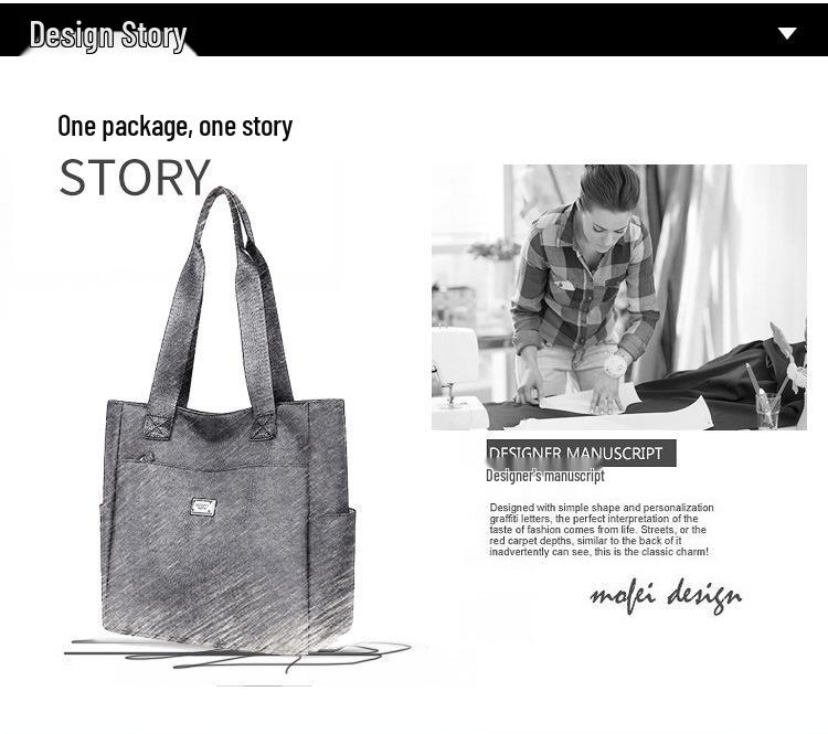 New Women's Nylon Mommy Bag, Fashionable Large Capacity Shoulder Handbag, Oxford Cloth Tote