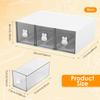 Tea Bag Holder Plastic Tea Box with 3 Drawers Stackable Tea Bag Organizer for Countertop Holds Sugar Packets Tea Storage Box