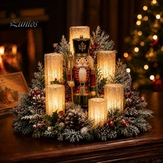 Atmospheric Lighting for Home Christmas Lighted Centerpiece, Ornament with Warm Glow, USB Red Seasonal Powered Plastic Crafts Holiday Tabletop