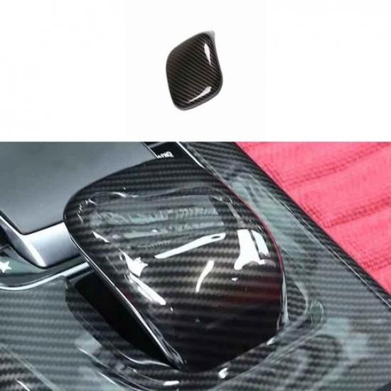 Central Console Gear Shift Knob Cover Carbon Fiber For Benz A-Class CLA -22