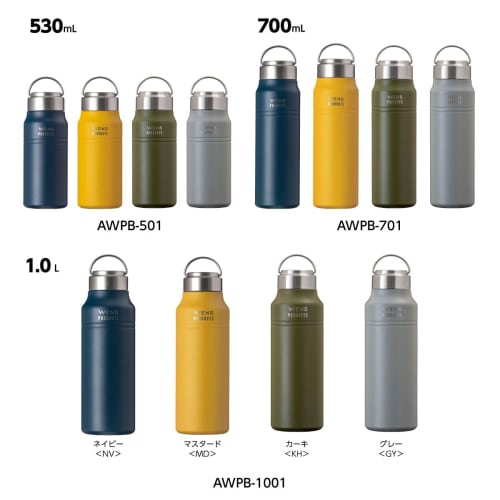 Atlas 700ml Vacuum Insulated Stainless Steel Water Bottle, Cold & Hot Water Insulation, Lightweight, Direct Drinking, Easy to Clean, Outdoor Use, WENS