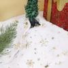 38cm White Christmas Tree Skirt Snowflakes Plush Carpet Xmas Floor Mat Ornaments Wedding Birthday New Year Christmas Decoration