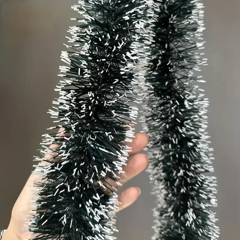 Christmas Tinsel Garlands Decoration Bar Tops Ribbon Garland with Bowknot Xmas Tree Ornaments Party Home Decor Pendant Prop