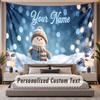 Christmas Winter (46) Theme Custom Tapestry Personalized Custom Name Text Wall Hanging Tapestry Home Decor Background Cloth