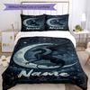 Ensemble de literie Dragon avec nom personnalisé 3 pièces Housse de couette Fermeture Comprend 1 housse de couette et 2 taies d'oreiller, Doux et confortable pour toutes les saisons.