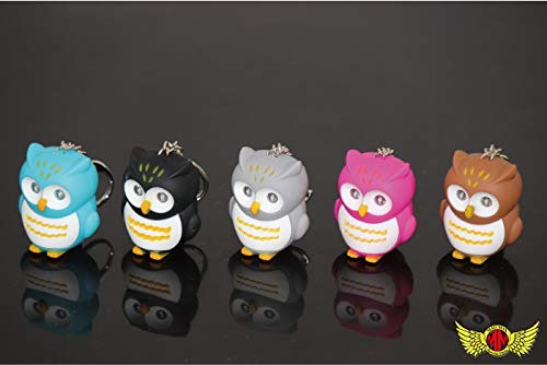 

Mad Max Animal Key Chain Ring Owl with LED Gray Glow Key Holder S