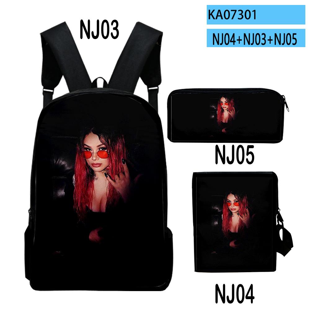 Classic VTuber Pipkin Pippa 3D Print 3pcs/Set Pupil School Bags Laptop Daypack Backpack Inclined Shoulder Bag Pencil Case