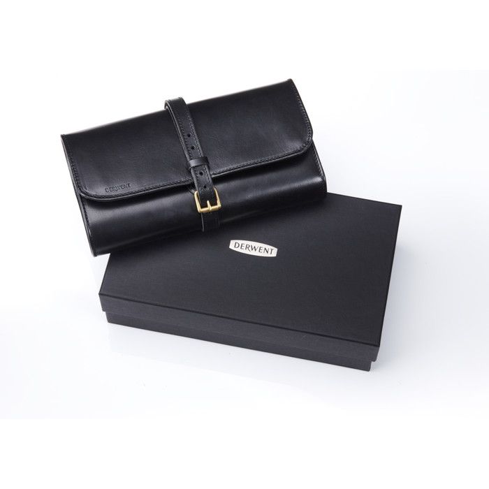 Trousse beaux-arts RolletGo en cuir Noir Derwent