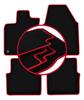 Velour Floor Mats with Red Edge For: Nissan Qashqai I J10 (wide) Crossover (2007-2013)