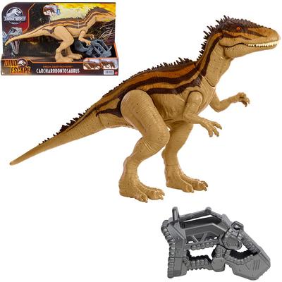 Mattel Jurassic World Mega Destroyers Carcharodontosaurus 4 und Gesamt 36cm HBX39 Braun (Ab) - Länge -