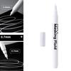 White Fluid Pen 3.0mm Broad Tip 0.7mm Fine Tip White Paint Pen for Watercolor Painting Artwork Highlighting