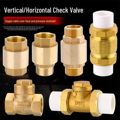 Copper Vertical and Horizontal Check Valve 4/6 Points, 1 Inch for Water Pipes and Heaters