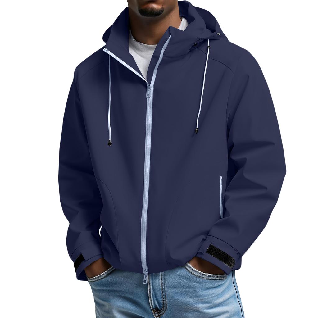 Men's  Leisure  Loose  Windbreaker  Hooded  Hood  Coat