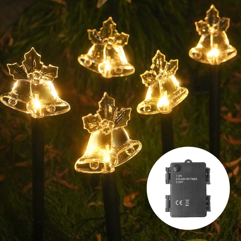 Solar-Powered LED Christmas Star & Snowflake Garden Lights