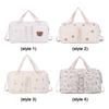 Quilted Baby Diaper Bag Large Capacity Mommy Bag Cute Travel Bag for Hospital and Weekender Travel