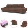 Sofa 3 Seater Sofa Bed with Sofa Bed. Savio Family Furniture Brown Corduroy