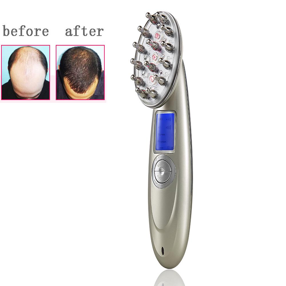 Microcurrent Vibration & Red Light Laser Hair Massager Comb