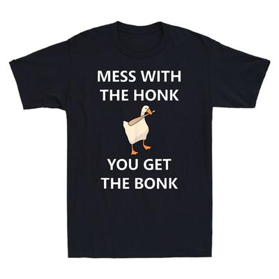Mess With The Honk You Get The Bonk Goose Videogame Meme Funny T-Shirt