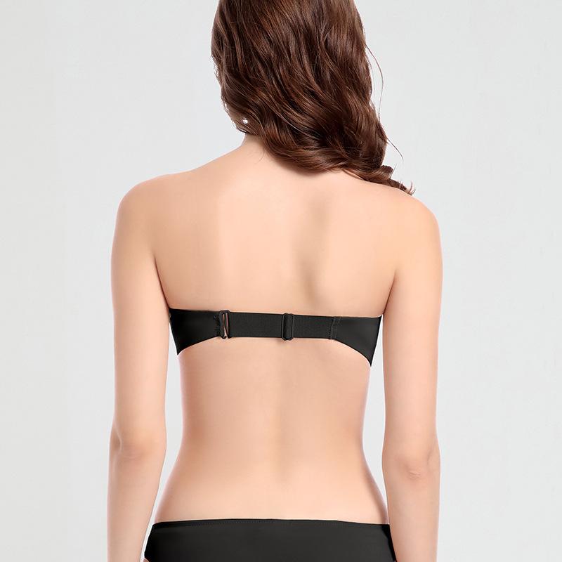 Damen Nahtloser BH Trägerloser BH Weicher Stahlring Raffend Anti-Hängend Sexy BH